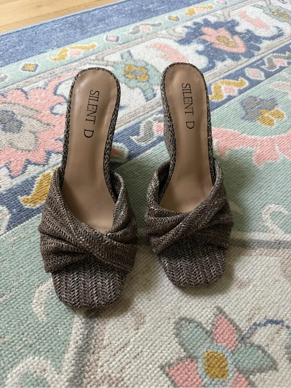 Silent D Brown Katia Wedges Size 39